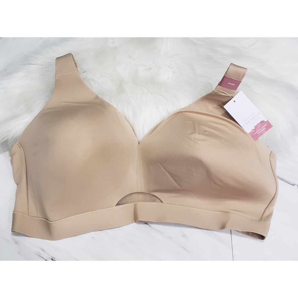 NEW‎ Cacique Lightly Lined No Wire Bra 44DD Beige Plus Size 44DD Women's